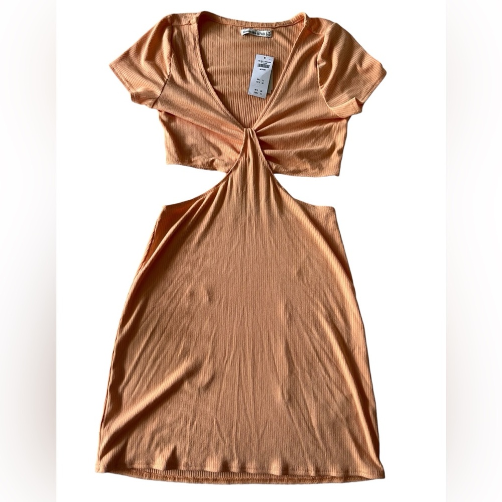 NWT Abercrombie & Fitch Women’s Orange Ribbed Dress